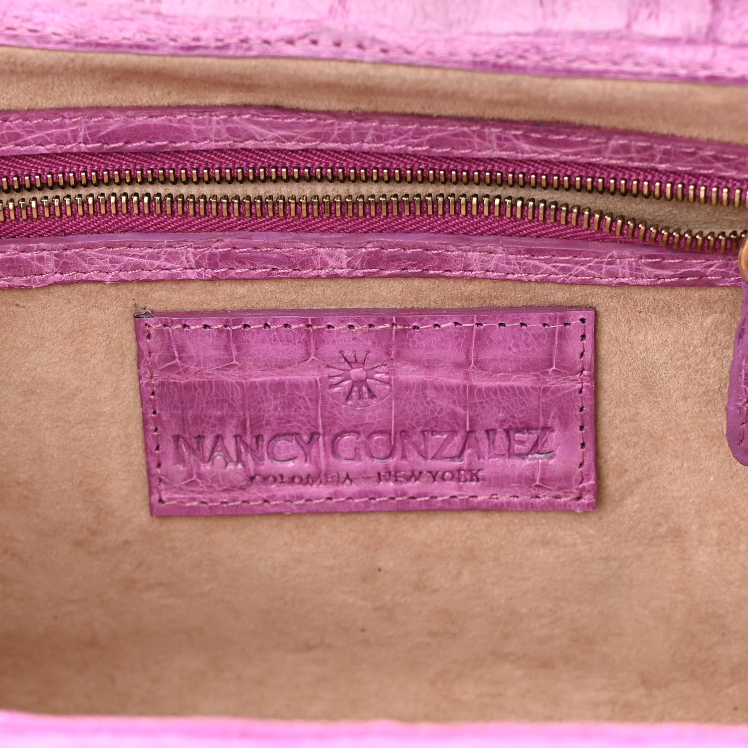 Nancy Gonzalez Crocodile Floral Clutch Pink 5 of 9