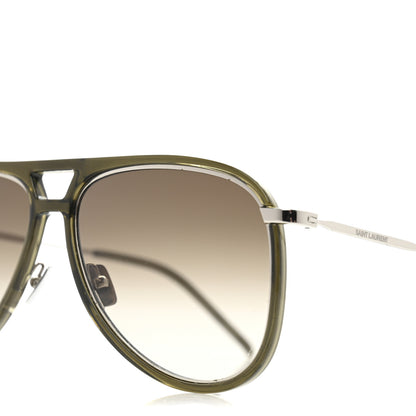 Saint Laurent Metal Aviator Classic 11 Rim Sunglasses Grey 8 of 8