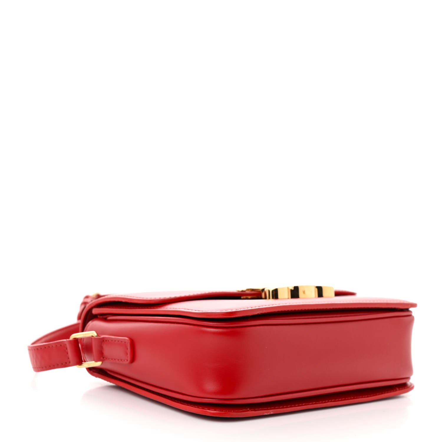 Celine Shiny Calfskin Medium Triomphe Red 4 of 10