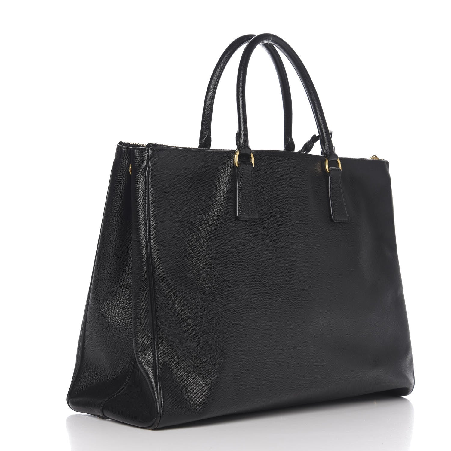 Prada Saffiano Lux Extra Large Galleria Double Zip Tote Black 2 of 10