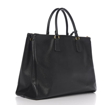 Prada Saffiano Lux Extra Large Galleria Double Zip Tote Black 2 of 10