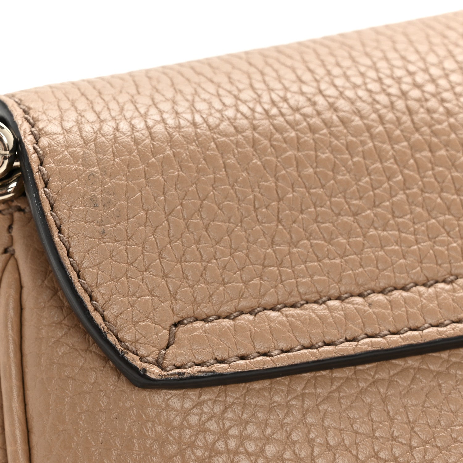 Gucci Pebbled Calfskin Medium Soho Flap Crossbody Camelia 11 of 12