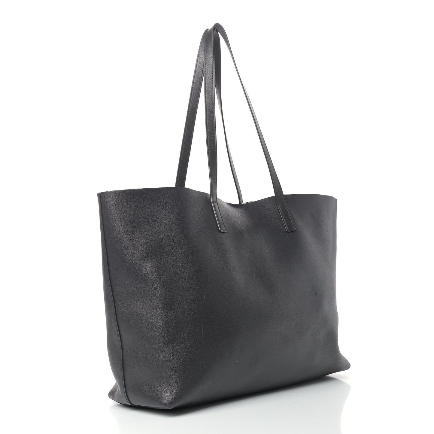 Calfskin Large Shopping Tote Black Earth