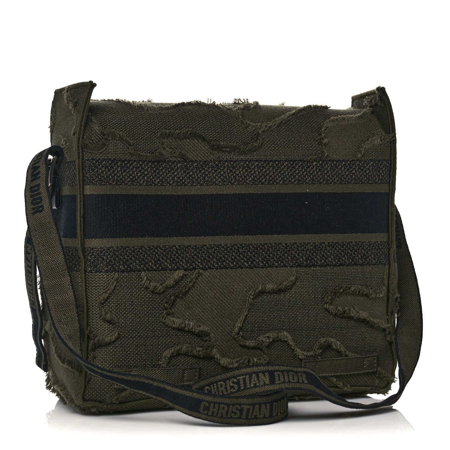 Christian Dior Canvas Embroidered Camouflage Diorcamp Messenger Green 3 of 10