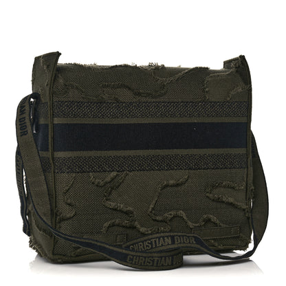 Christian Dior Canvas Embroidered Camouflage Diorcamp Messenger Green 3 of 10