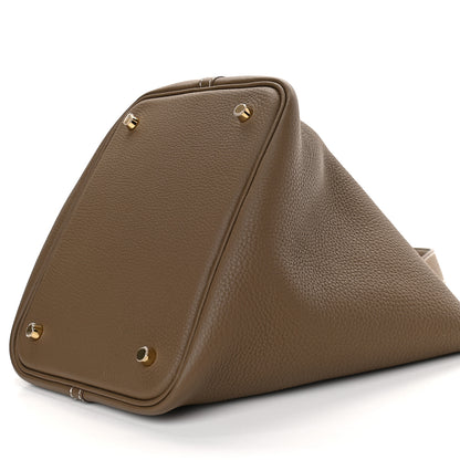Hermes Taurillon Clemence Picotin Lock 22 MM Etoupe 9 of 9
