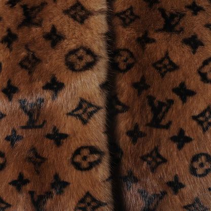 Louis Vuitton Monogram Mink Fur Scarf Stole Wrap 1 of 5