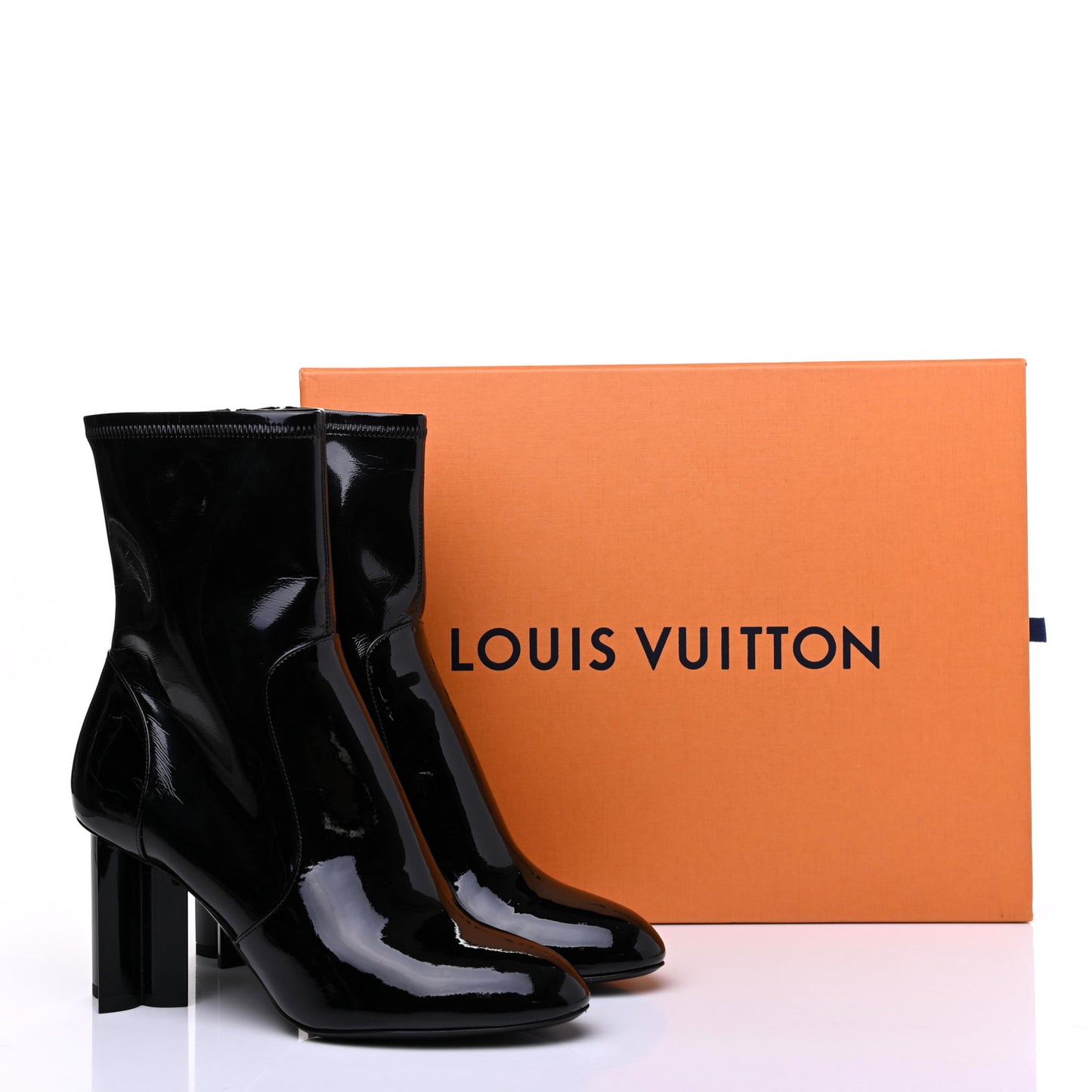 Patent Silhouette Ankle Boots 37.5 Black