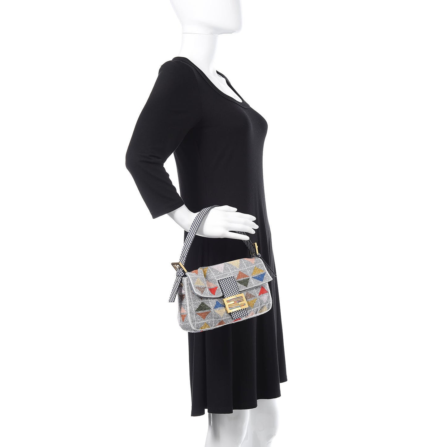 Beaded Embroidered Baguette Multicolor