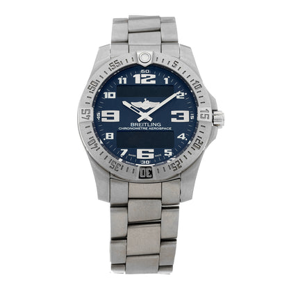 Breitling Titanium 43mm Aerospace EVO Quartz Watch Blue E79363 1 of 5