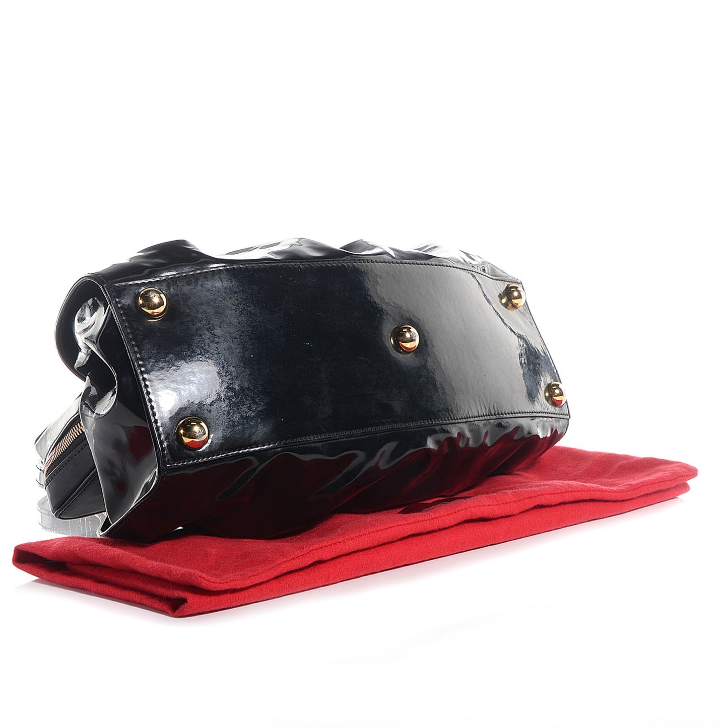 Coated Canvas Lacca Fleur Satchel Black