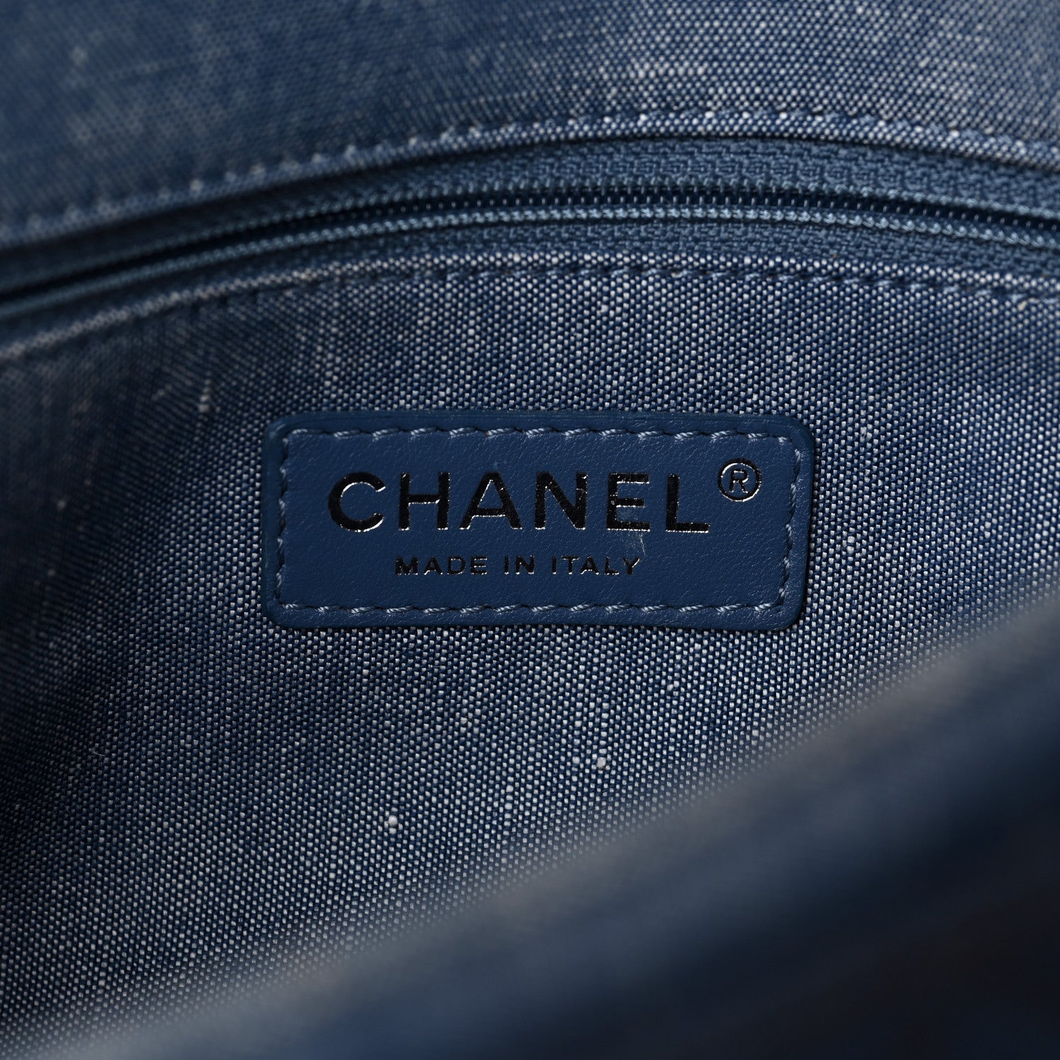 Chanel Denim Quilted Medium Graphic Flap Light Blue 6 of 9