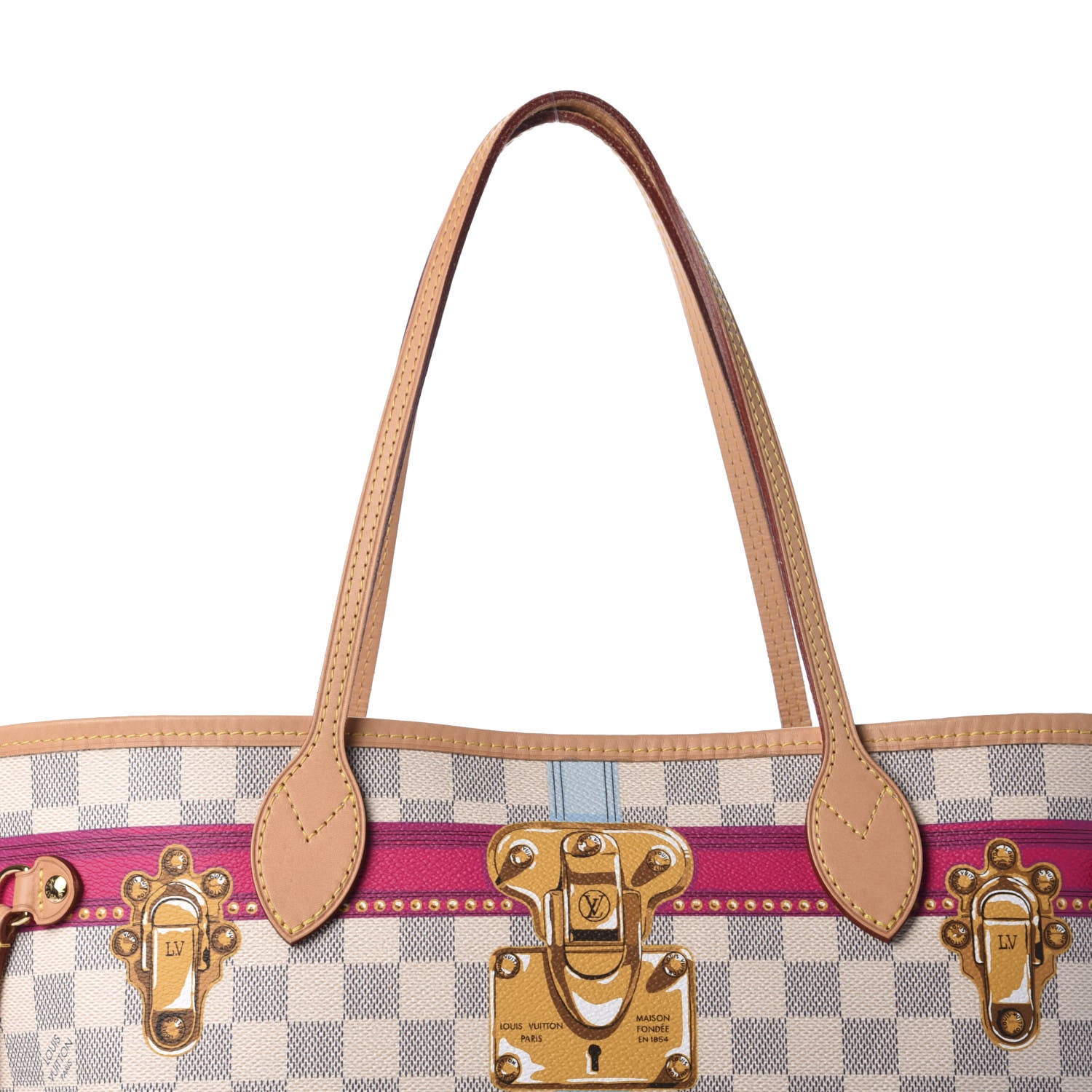 Louis Vuitton Damier Azur Summer Trunks Hawaii Neo Neverfull MM 11 of 11
