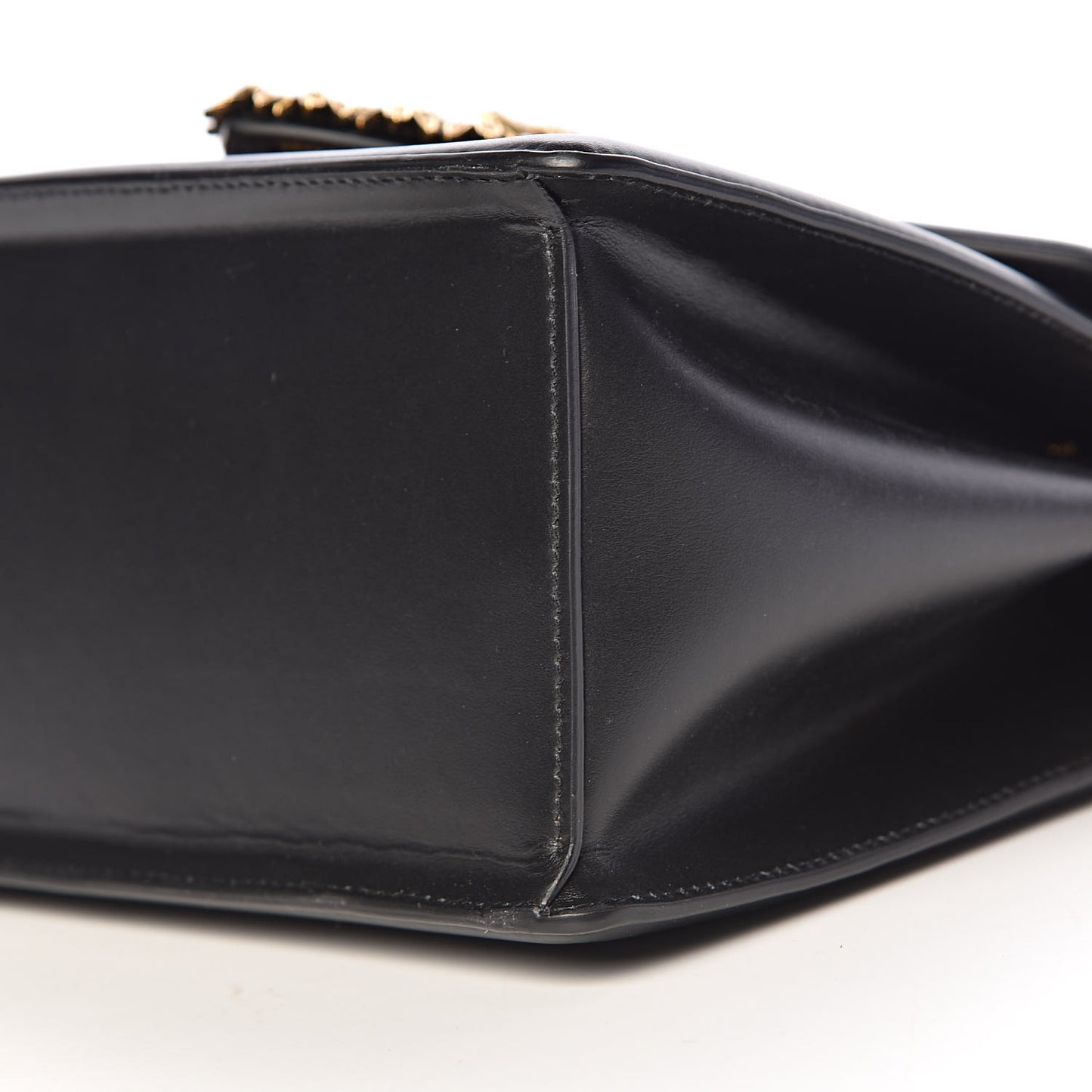 Calfskin Tweed Chevron Medium Devotion Top Handle Bag Black