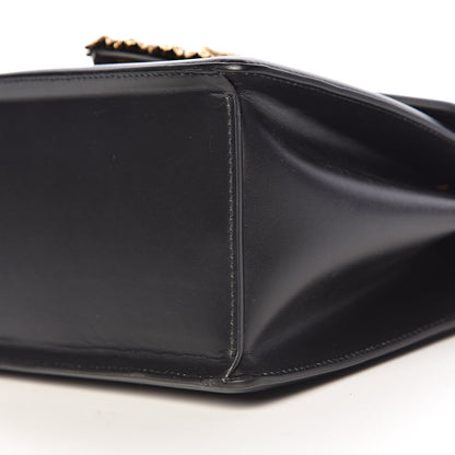 Dolce & Gabbana Calfskin Tweed Chevron Medium Devotion Top Handle Bag Black 8 of 9