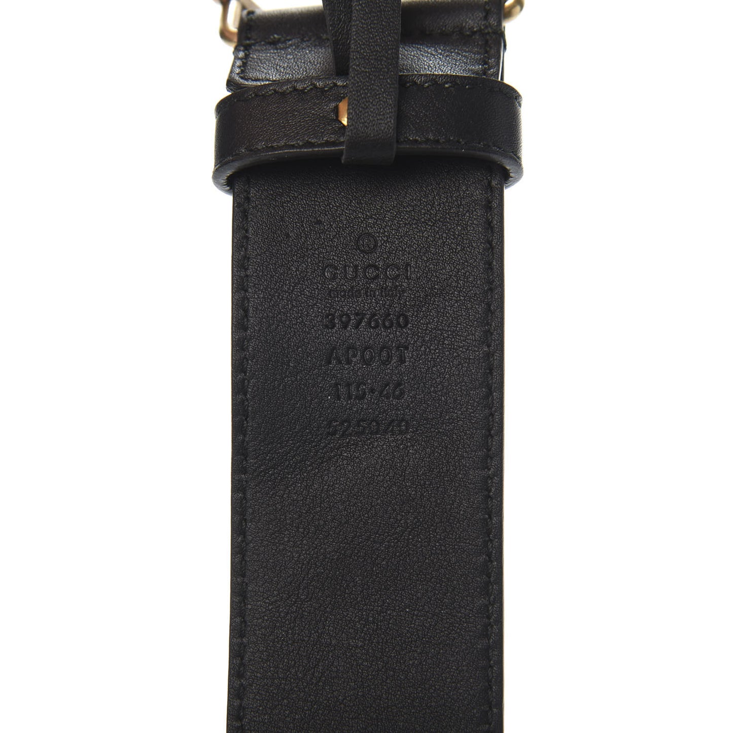 Moon Calfskin Double G 40mm Belt 115 46 Black