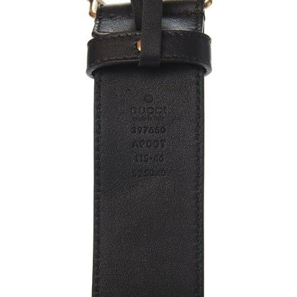 Gucci Moon Calfskin Double G 40mm Belt 115 46 Black 3 of 5