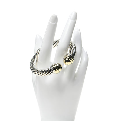 David Yurman Sterling Silver 14K Yellow Gold 10mm Cable Classics Bracelet 2 of 6