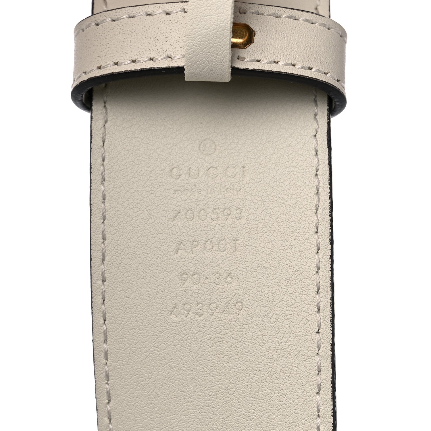 Gucci Calfskin Double G 40mm Belt 90 36 White 3 of 6