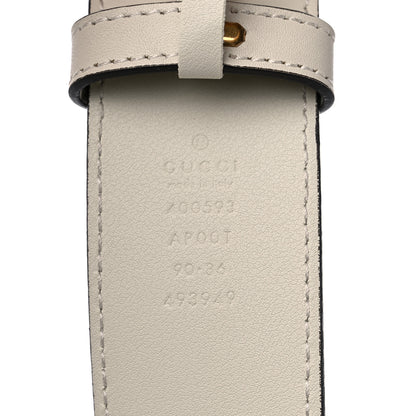 Gucci Calfskin Double G 40mm Belt 90 36 White 3 of 6