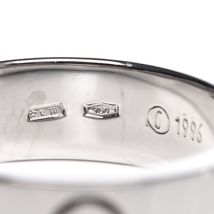 Cartier 18K White Gold 5.5mm LOVE Ring 52 6 6 of 6