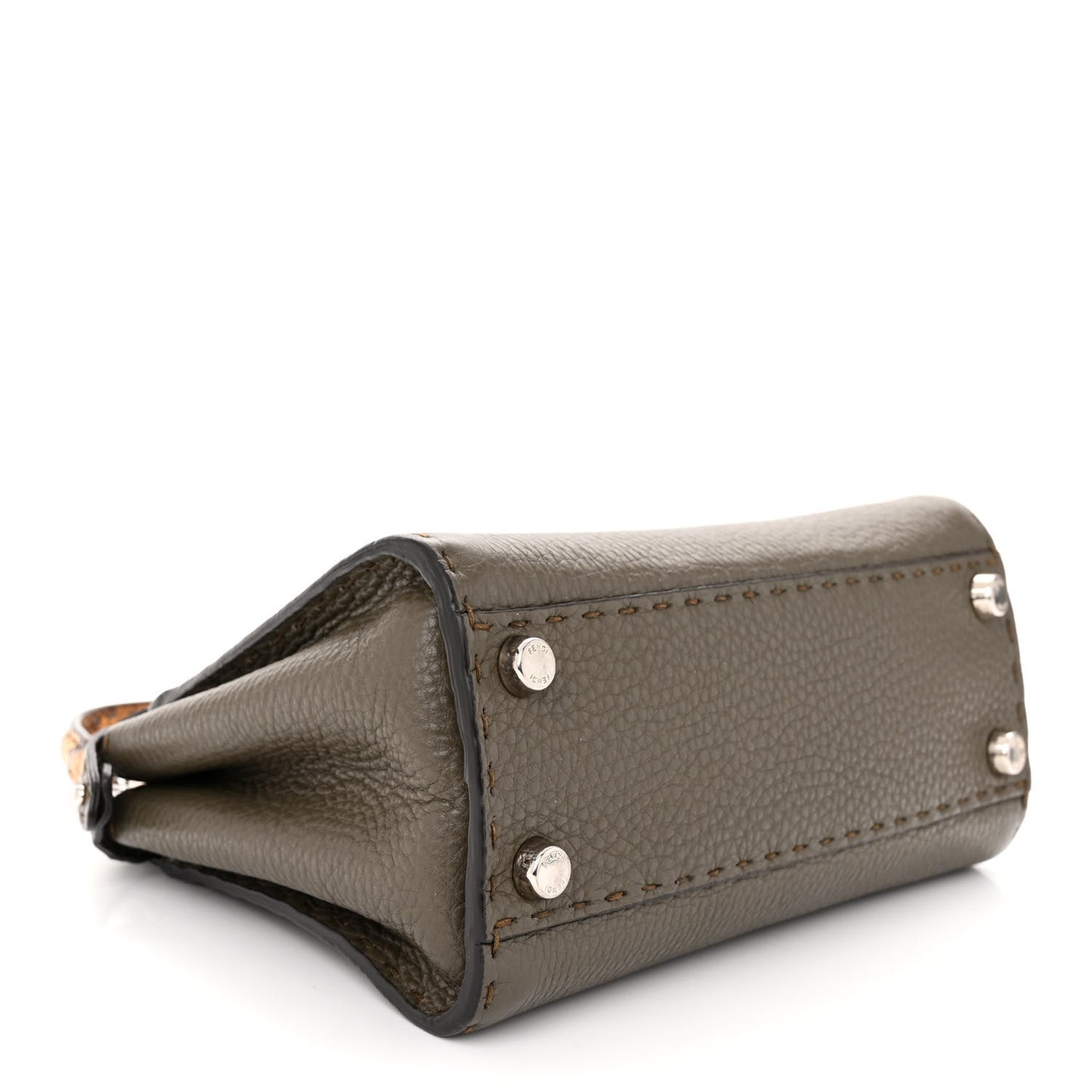 Cuoio Romano Snakeskin Selleria Mini Peekaboo Iconic Satchel Corda White