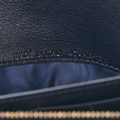 Christian Dior Oblique Saddle Chain Long Wallet Blue 6 of 9