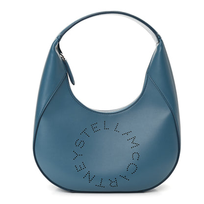 Stella McCartney Eco Alter Nappa Perforated Logo Small Hobo Teal 1 of 9
