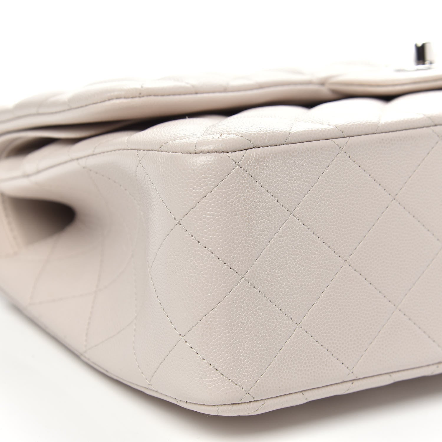 Chanel Caviar Quilted Jumbo Double Flap Ivory 9 of 14