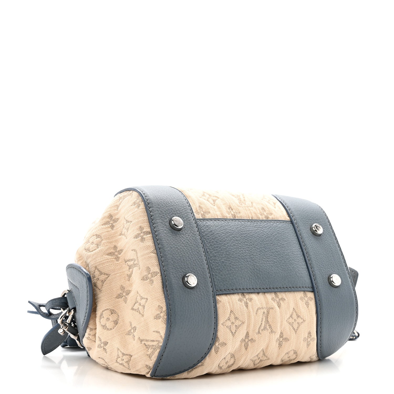 Louis Vuitton Monogram Denim Pochette Round Blue 1843887