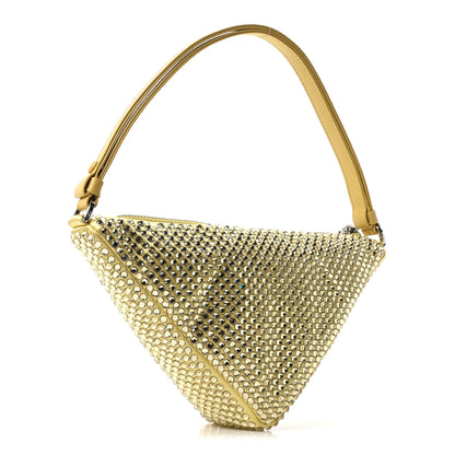 Prada Satin Crystal Triangle Pouch Ananas 3 of 10