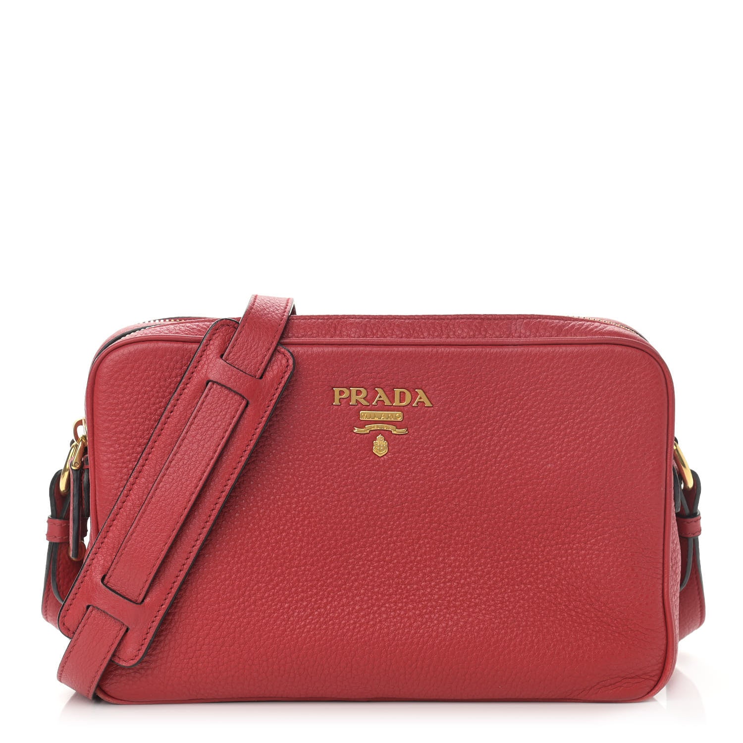 Prada Vitello Phenix Double Zip Camera Bag Rosso 1 of 16