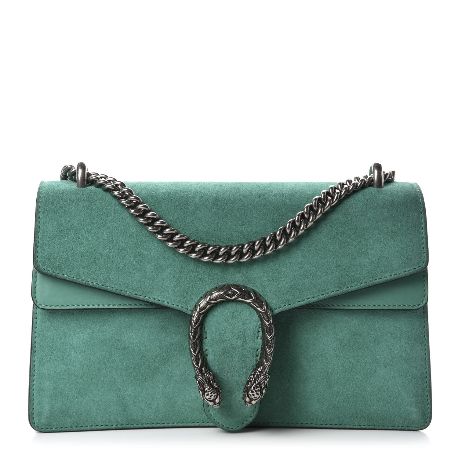 Gucci Suede Small Dionysus Shoulder Bag Green 1 of 12