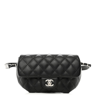 Chanel Calfskin Quilted CC Uniform Flap Belt Bag Black 1 of 11