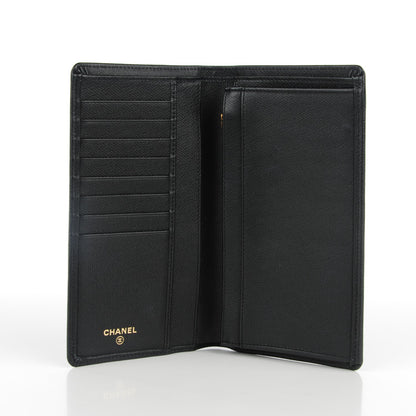 Chanel Grained Calfskin CC Button Yen Wallet Black 5 of 9