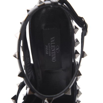 Valentino Garavani Nappa Rockstud Ankle Strap Pumps 38 Black 6 of 7