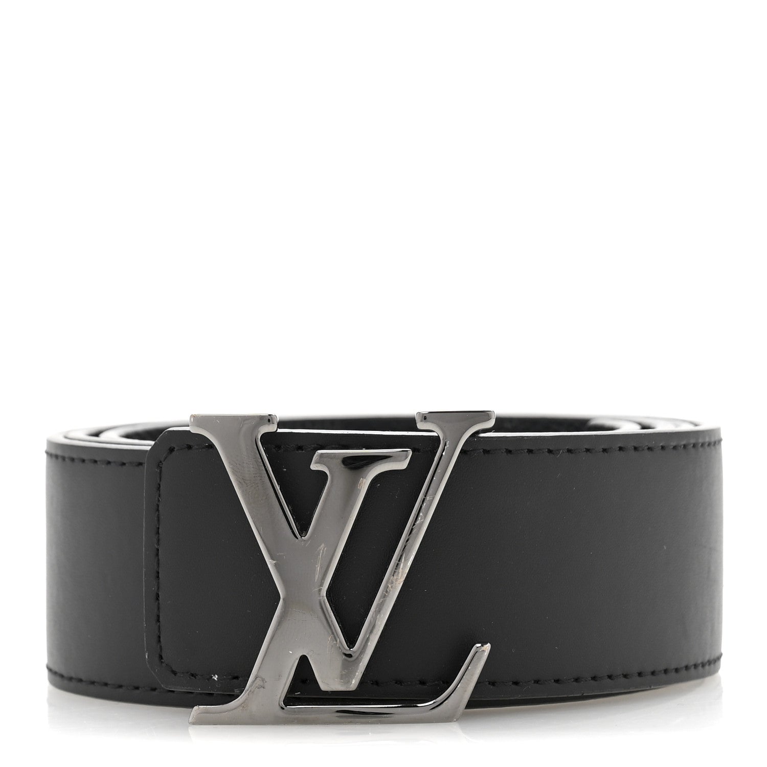Louis Vuitton Damier Graphite 40mm LV Initiales 90 36 Belt 1 of 9
