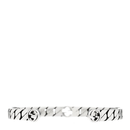 Gucci Sterling Silver Interlocking G Cuff Bracelet 17 2 of 4