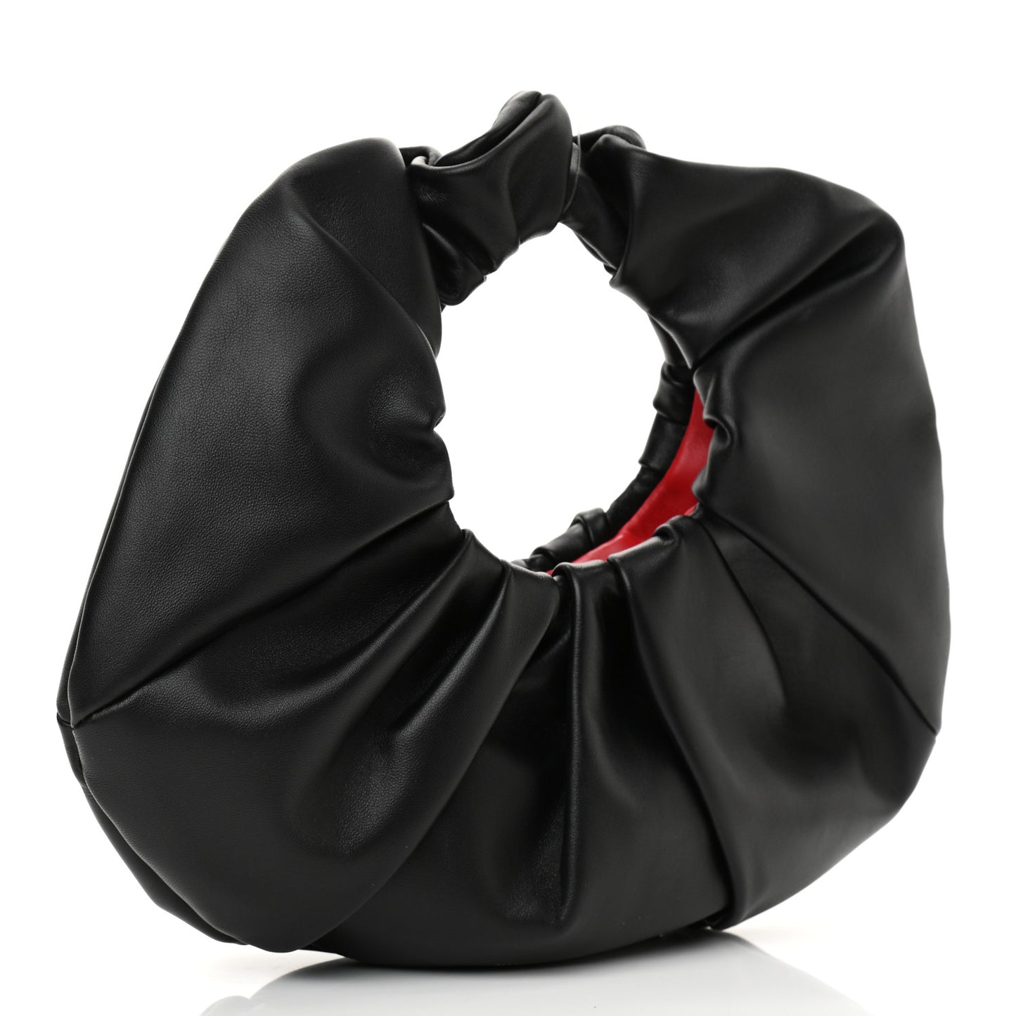 Lambskin Mini Scrunchie Bag Black