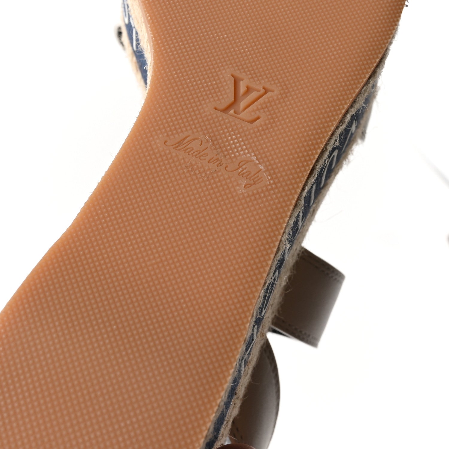 Louis Vuitton Calfskin Boundary Wedge Sandals 38 White 7 of 8