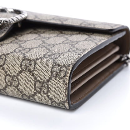 Gucci GG Supreme Monogram Mini Dionysus Chain Wallet Beige Taupe 9 of 13