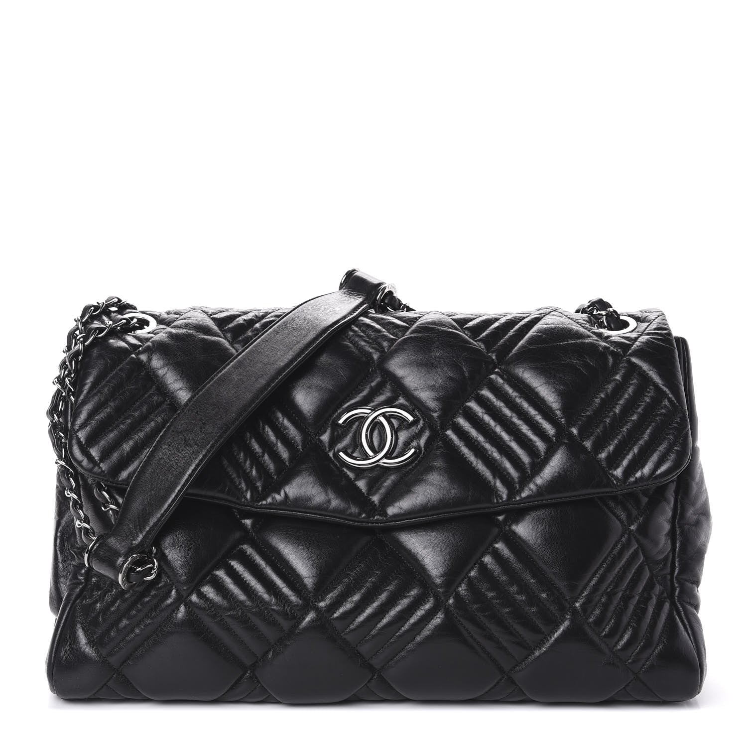 Chanel Lambskin In and Out XL Maxi Flap Black 1 of 11