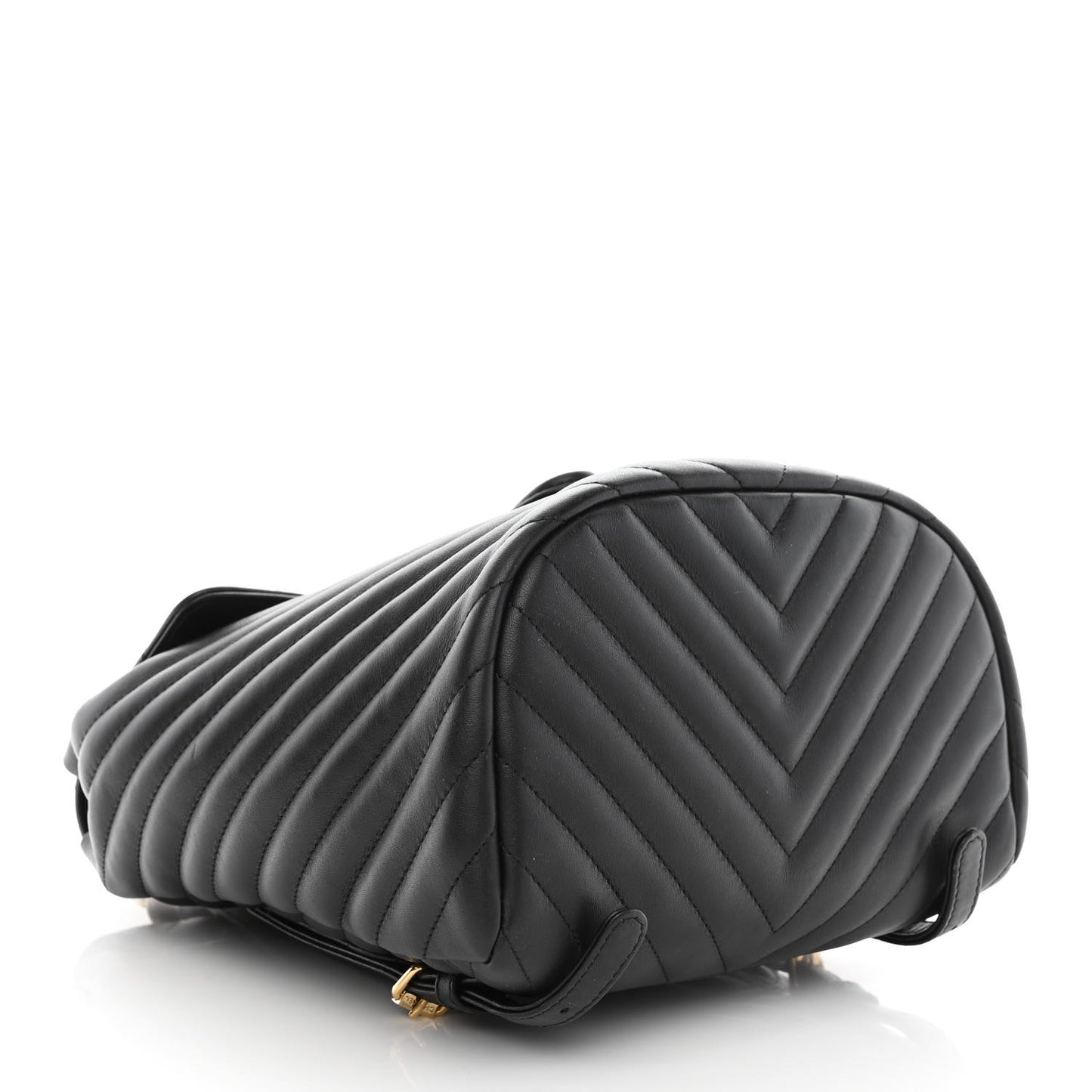 Calfskin Chevron Quilted Small Urban Spirit Backpack Black