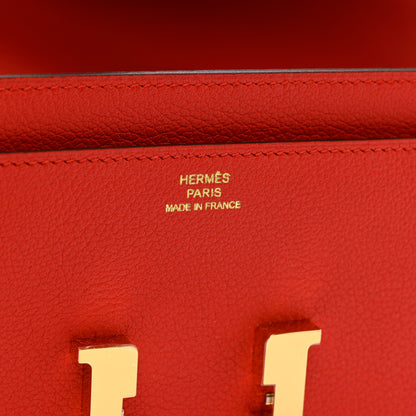 Hermes Evercolor Constance Long Wallet Rogue Tomate 5 of 8