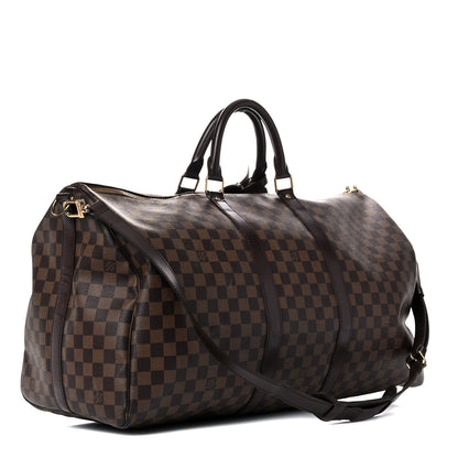 Louis Vuitton Damier Ebene Keepall Bandouliere 55 3 of 25