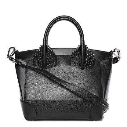 Christian Louboutin Grained Calfskin Studded Large Eloise Satchel Black 1 of 17