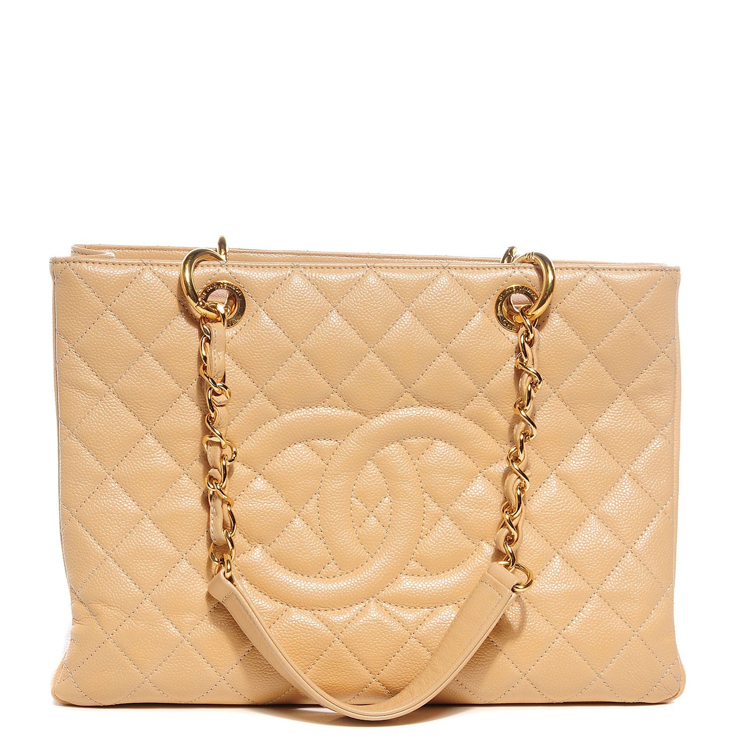 Chanel Caviar Quilted Grand Shopping Tote GST Beige 1 of 7