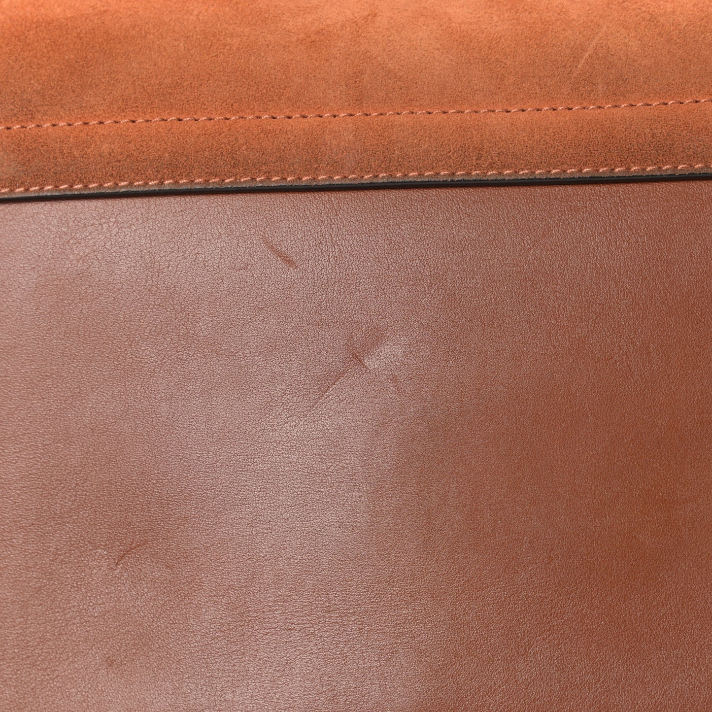 Suede Calfskin Medium Faye Shoulder Bag Tobacco