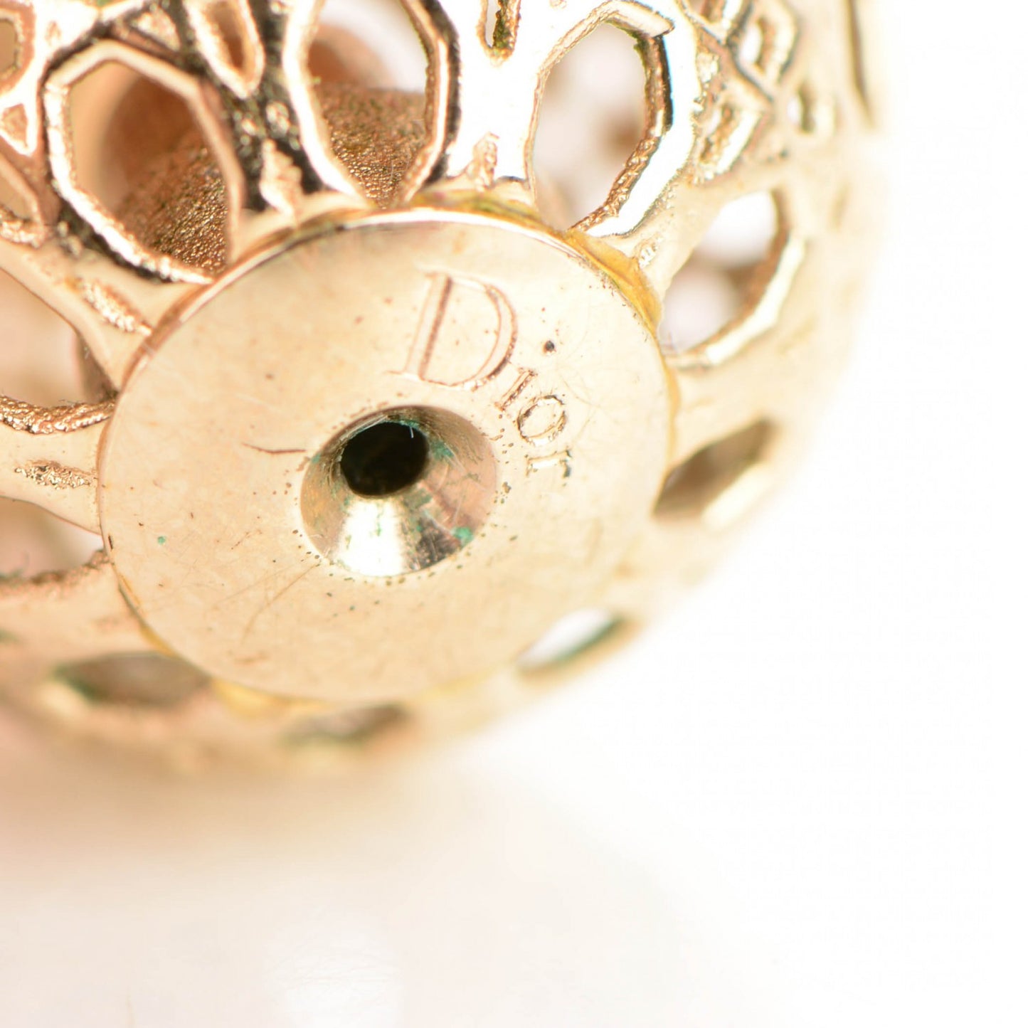 Cannage Mise En Dior Tribal Earrings Gold