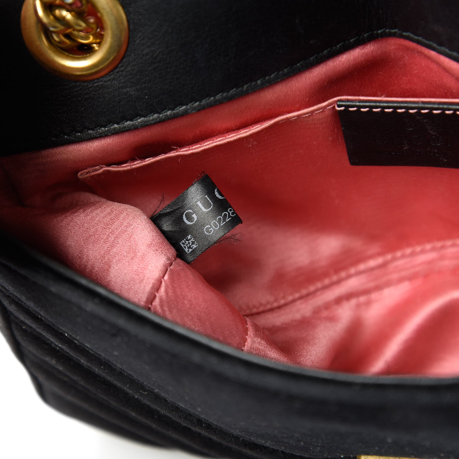 Gucci Velvet Matelasse Mini GG Marmont Shoulder Bag Black 10 of 11